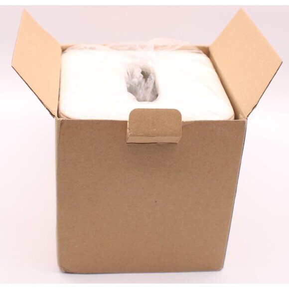 NEW Leather Beige Tissue Box Cover Square 5x6" Cream Ivory Neutral Minimalist - Picture 9 of 9